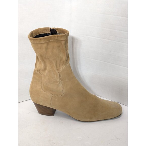 Aquatalia Women's Brown Sandi Suede Leather Side Zip Boots Shoes Size US 9.5 M - Picture 2 of 16